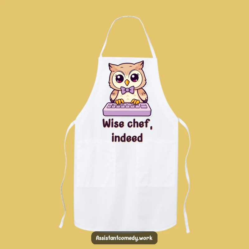 Funny Owl Bow Tie Apron - Hilarious Kitchen Gift for Chefs