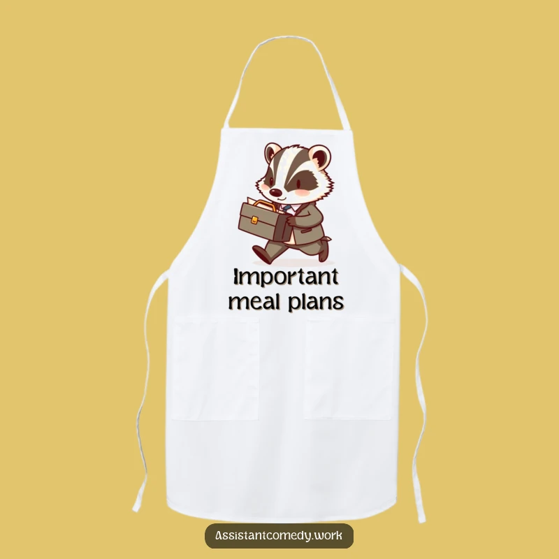 Funny Badger Apron: Cook Up Business Deals in the Kitchen