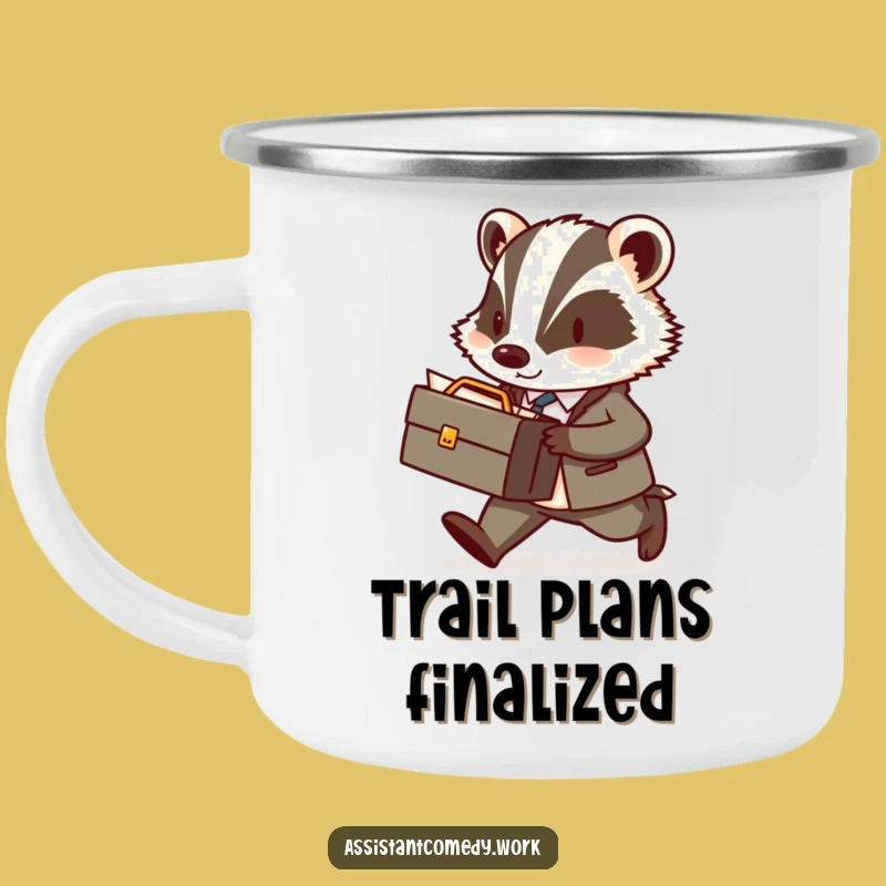 Durable Funny Badger Camping Mug: Adventure Business Companion