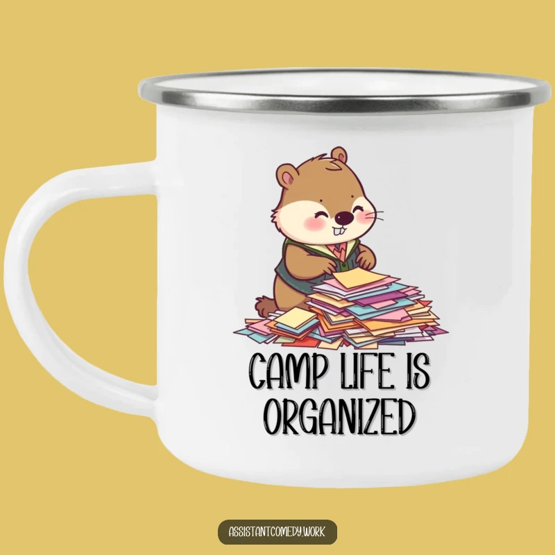 Durable Funny Beaver Camping Mug: Adventure Ready Organization