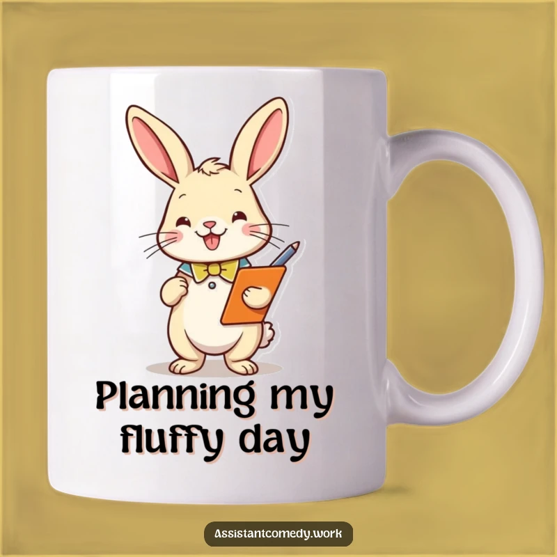 Funny Rabbit Clipboard Mug: Gift for the Organized & Ambitious