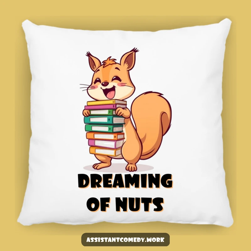 Funny Squirrel File Pillow - Comfy Gift for Desk Dwellers