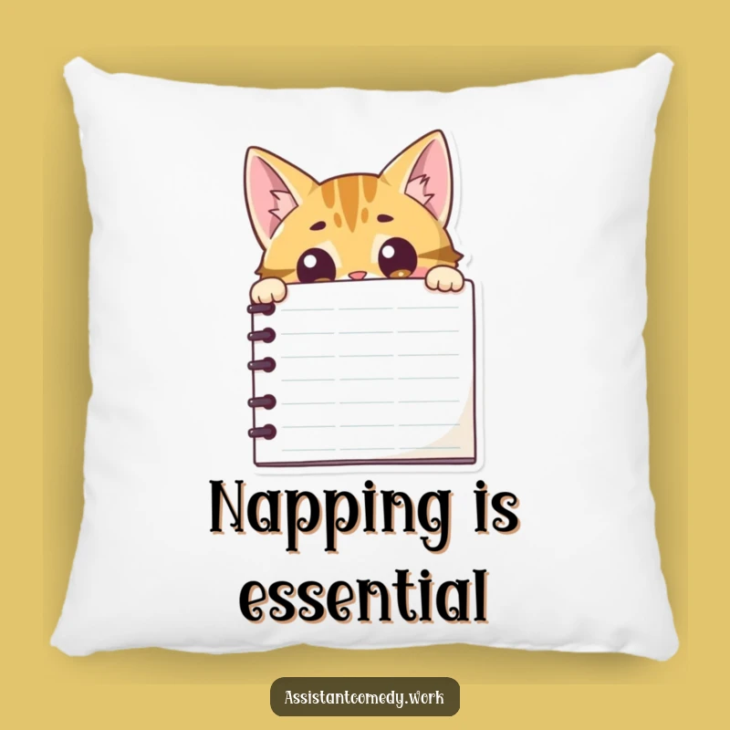 Funny Cat Notepad Pillow - Comfy Gift for Cozy Corners