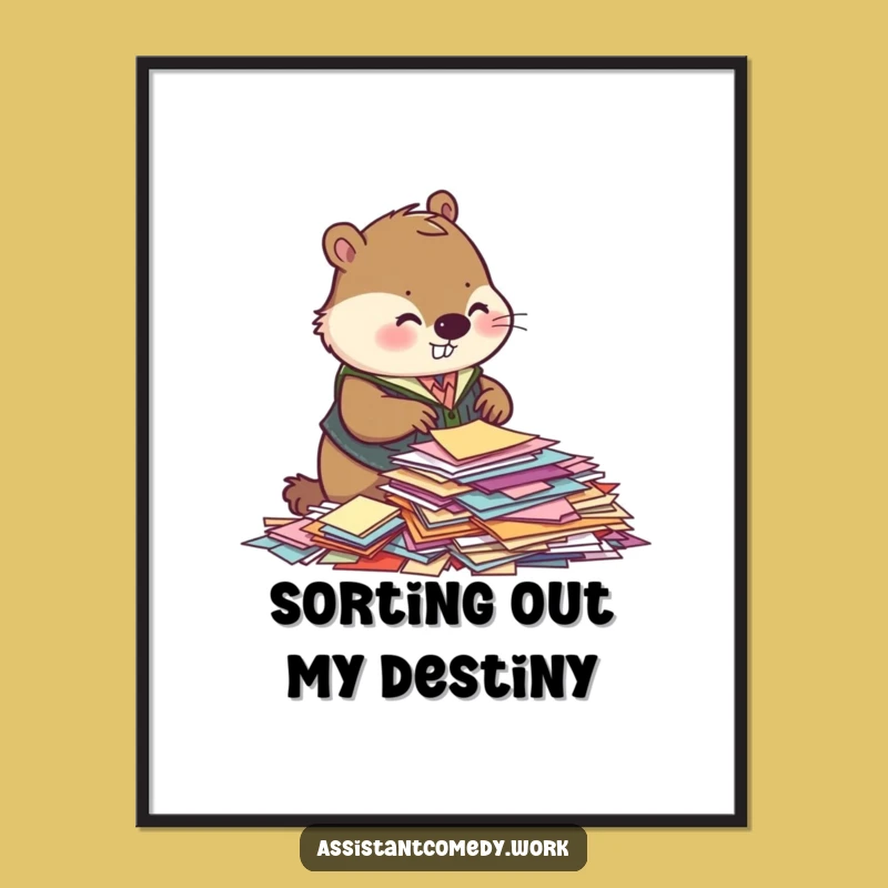 Funny Beaver Digital Art: Bring Office Charm to Your Walls