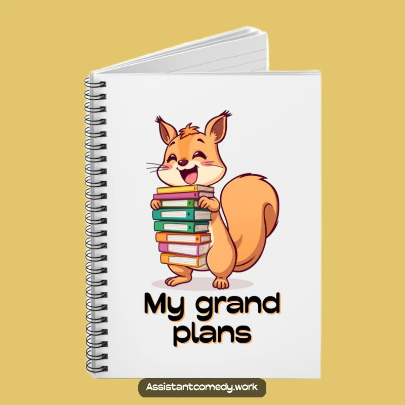 Funny Squirrel File Notebook - Hilarious Gift for Planners & Students