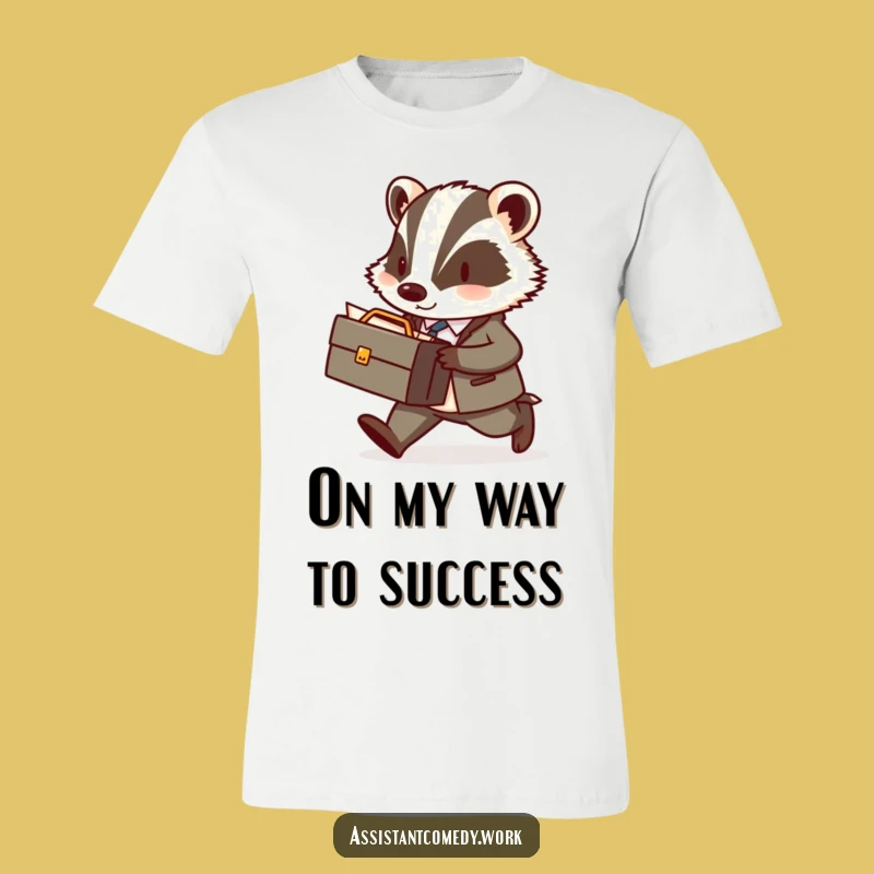 Funny Badger Business T-Shirt: Carry Your Importance with Humor