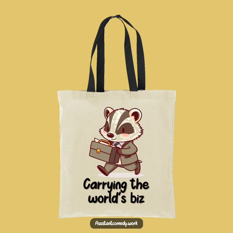 Funny Badger Tote Bag: Carry Your Important Documents in Style