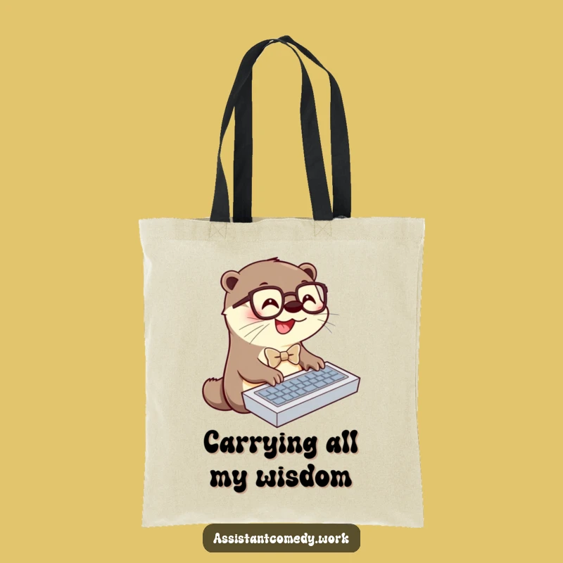 Funny Otter Tote Bag: Carry Your Essentials with Office Charm